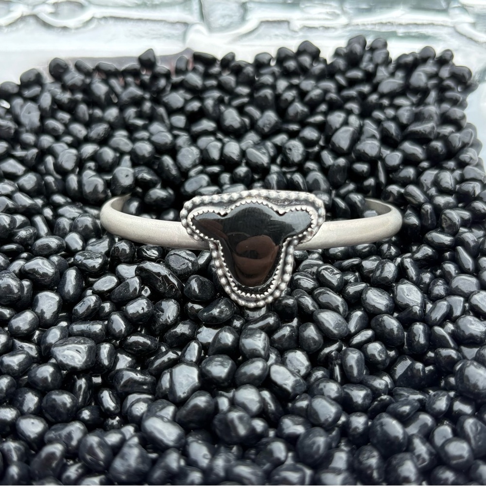 Black Onyx Cow Cuff